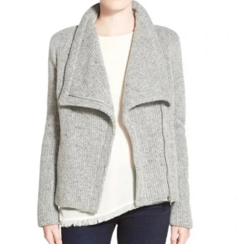 Cupcakes & Cashmere Wool Blend Moto Jacket Size Small